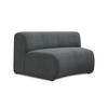 SOFAELEMENT Chenille Stoff Grau - Schwarz/Graphitfarben, Kunststoff/Textil (147/70/89cm) - Makamii