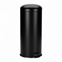 KOŠ na odpad - čierna, kov/plast (33/68/29cm) - Relaxdays