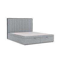 POLSTERBETT Keva mit Stauraum 120/200 cm Grau im Alta Stoff - Schwarz/Grau, Holz/Holzwerkstoff (120/200cm) - AltaBeds