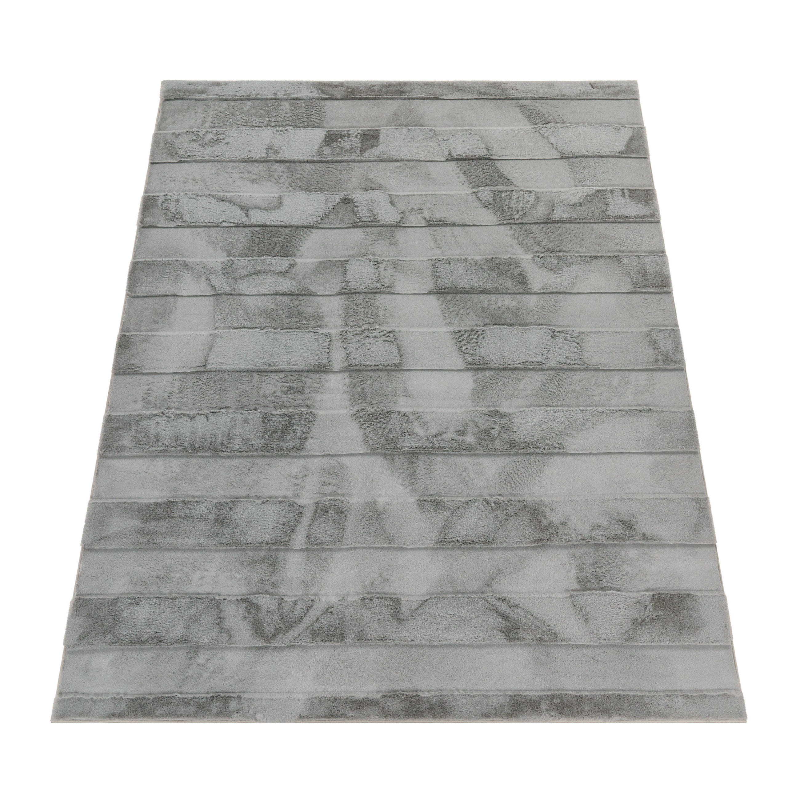 Paco Home Hochflorteppich Grau 160x220 cm