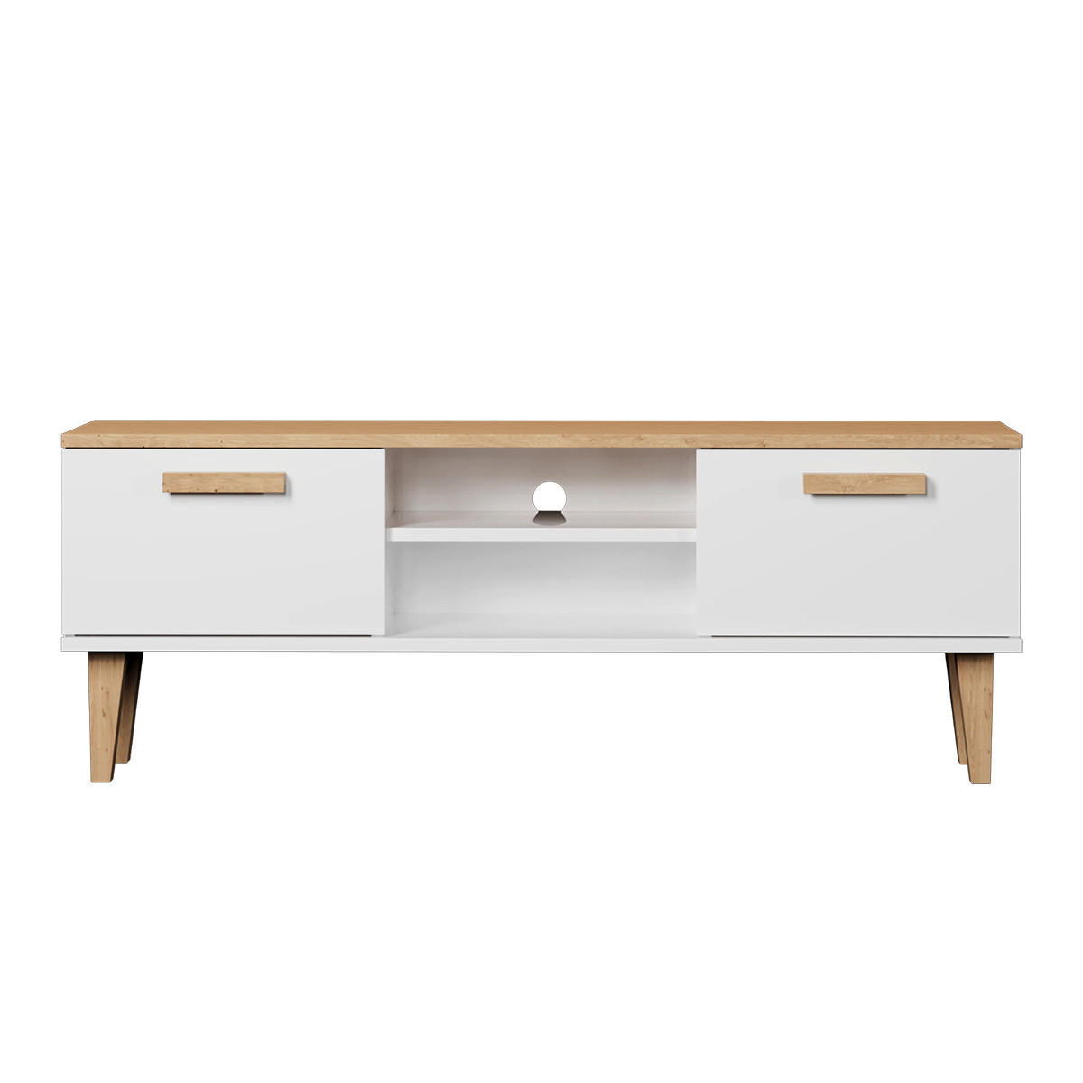 TV OMARICA Denver Bela - bela, leseni material (120/47/35cm) - Petits-meubles