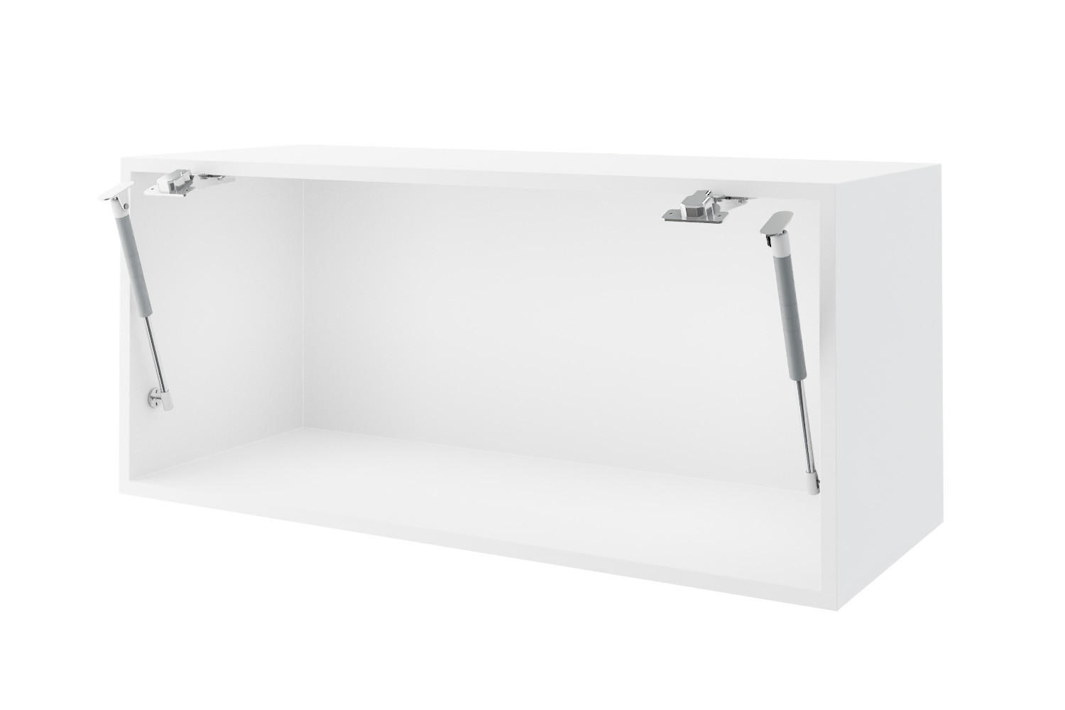 Thumbnail - Feldmann-Wohnen Klapphängeschrank, Graphit, Weiß, Holz, 1 Fächer, Rechteckig, 80x36x32.5 cm, Küchen, Küchenmöbel, Küchen...