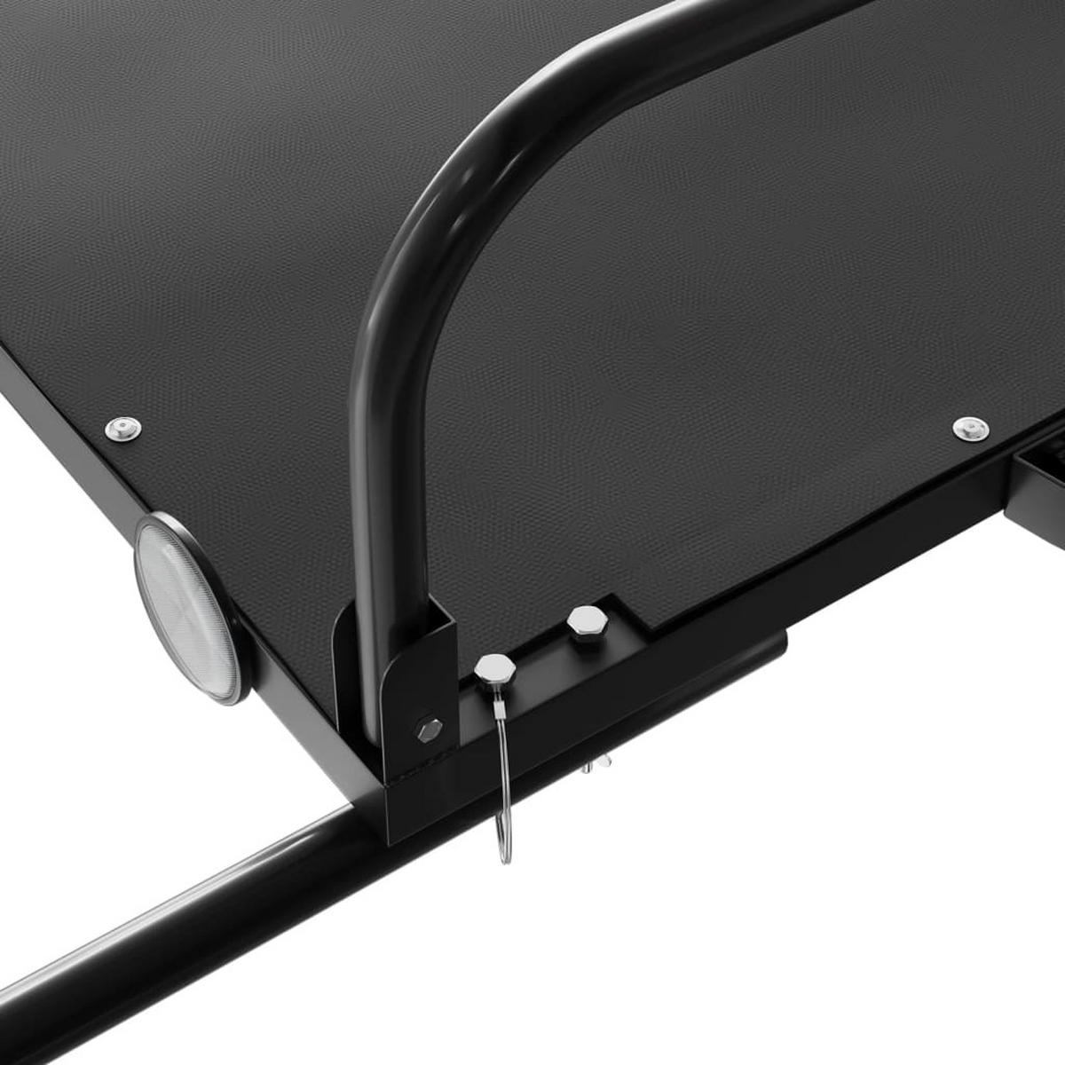 FAHRRADANHÄNGER Schwarz 135/70/37 Cm Eisen - Schwarz, Metall (70/37/135cm) - vidaXL