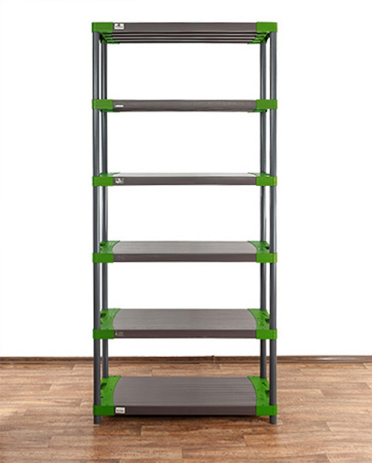 KUNSTSTOFFREGAL GREY BEAR Extra-Tall 220x80x46cm Fachlast 120kg Grau-Grün - Grün, Kunststoff (80/222/46cm) - PROREGAL