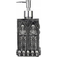 SEIFENSPENDER , Totenkopf-Duschgel-Spenderflasche – 460 ml - Silberfarben, Kunststoff (7.5/7.5/20.5cm) - BELZ