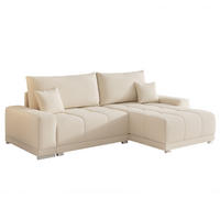 ECKSOFA TARA mit Schlaffunktion und Bettkasten Creme - Creme, Holzwerkstoff/Kunststoff (250/160cm) - Idohome