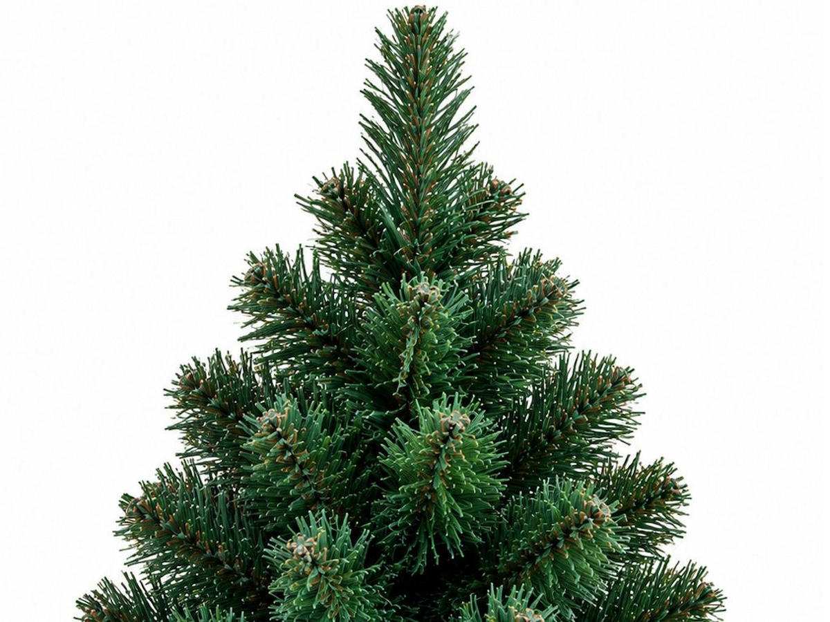 WEIHNACHTSBAUM künstlicher NARNIE 25 cm, grün, 2D, 21 Zweige, inkl. Pflanztopf mit Jutesack - Grün, Kunststoff/Stein (18/25cm) - LAALU
