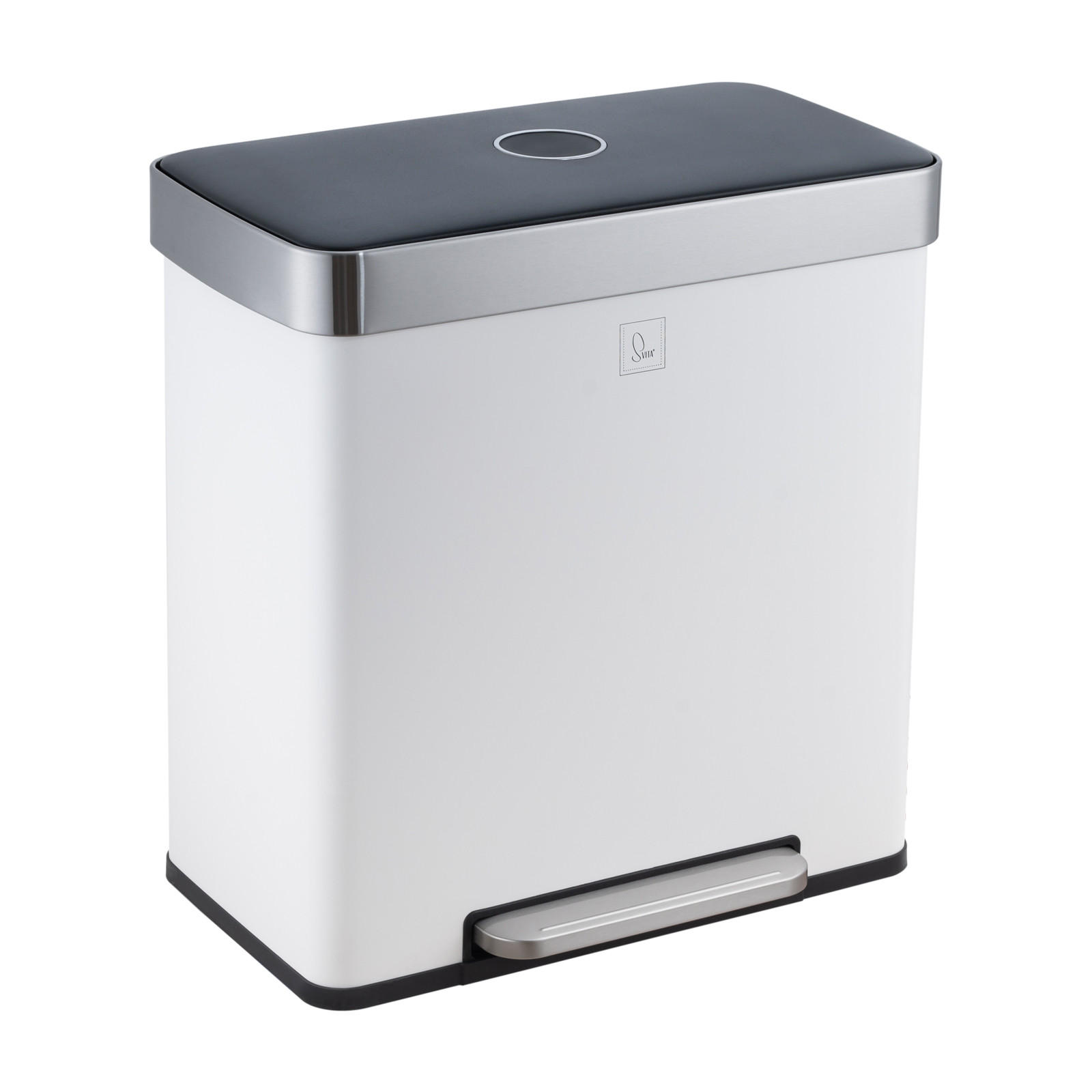 MÜLLEIMER LT2X30 60l Weiß - Weiß, Metall (58/59.5/36cm) - SVITA