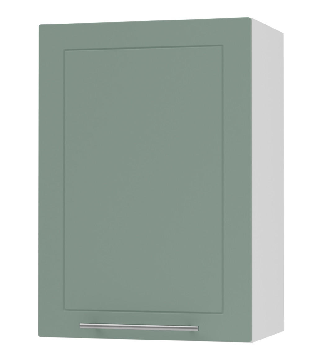 KÜCHENHÄNGESCHRANK Kvantum W2/50 Mint Matt / Weiß Matt 50 / 32,5 / 72cm - Weiß/Mintgrün, Holz/Holzwerkstoff (50/72/32.5cm) - Feldmann-Wohnen