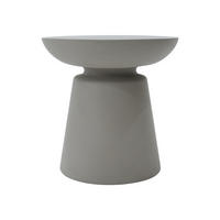BEISTELLTISCH KYLIX Groß aus Zement 50 x 50 x 50 cm - Grau, Naturmaterialien (51/51/51cm) - Elementi