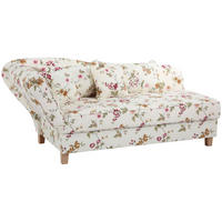 RECAMIERE mit Armteil links klappbar Katia Bezug Flachgewebe Buche natur / weiß - Weiß, Kunststoff (190/82/88cm) - 58aufmkessel