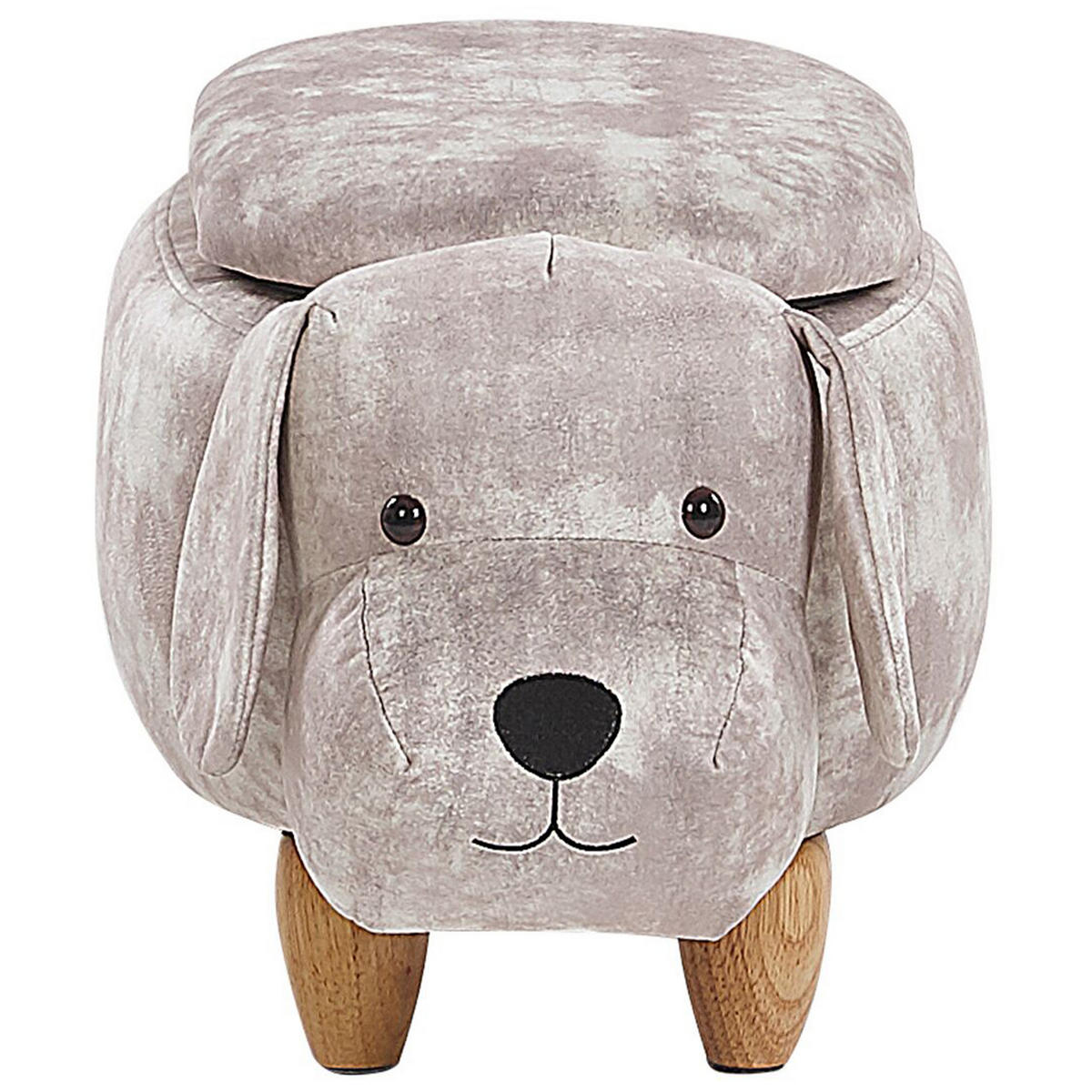 HOCKER Doggy 36/62/38 cm - Beige, Textil (62/38/36cm) - Beliani