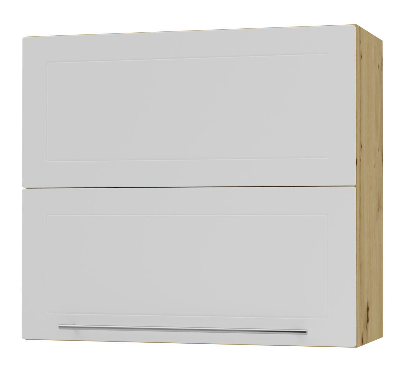 KÜCHENHÄNGESCHRANK Kvantum W8B/80 Weiß Matt / Eiche Artisan Matt 80 / 32,5 / 72cm - Eiche Artisan/Weiß, Holz/Holzwerkstoff (80/72/32.5cm) - Feldmann-Wohnen