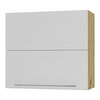 KÜCHENHÄNGESCHRANK Kvantum W8B/80 Weiß Matt / Eiche Artisan Matt 80 / 32,5 / 72cm - Eiche Artisan/Weiß, Holz/Holzwerkstoff (80/72/32.5cm) - Feldmann-Wohnen