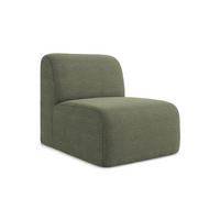 SOFAELEMENT Bouclé Stoff Grün - Schwarz/Olivgrün, Holzwerkstoff/Kunststoff (70/75/94cm) - LaMiaSofa