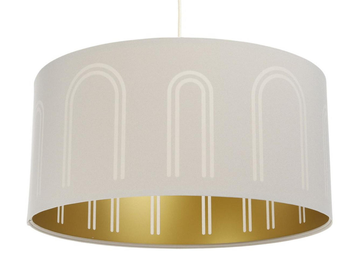 HÄNGELEUCHTE Gold 60/100 cm - Beige/Goldfarben, Kunststoff (30/0.8/100cm) - ONZENO