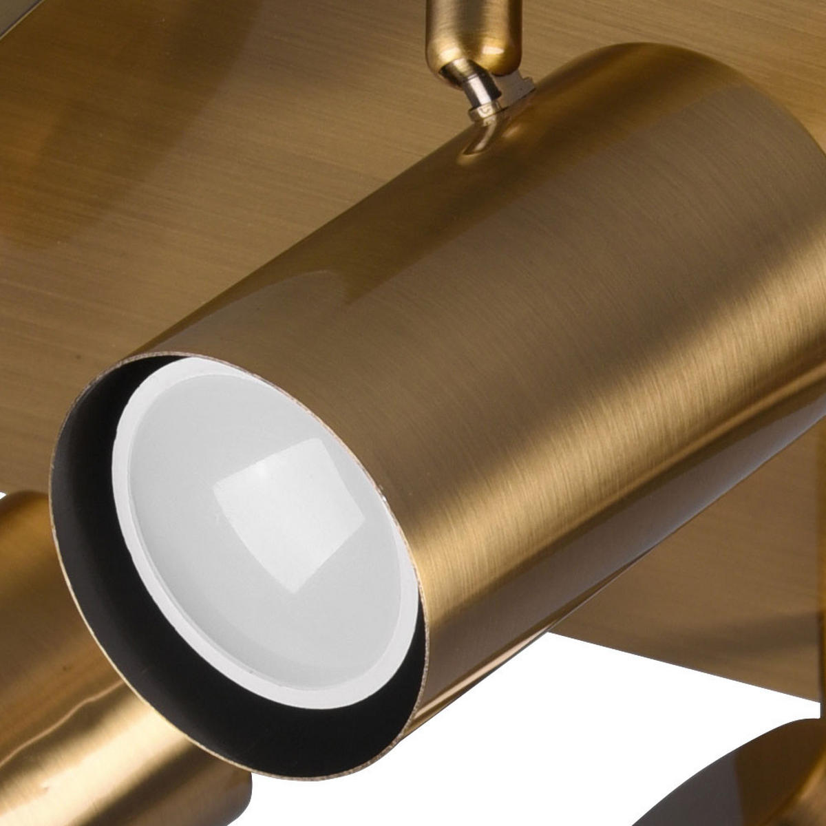 LED DECKENLEUCHTE Marley Altmessing Metall - Messingfarben, Metall (24/24/15cm)