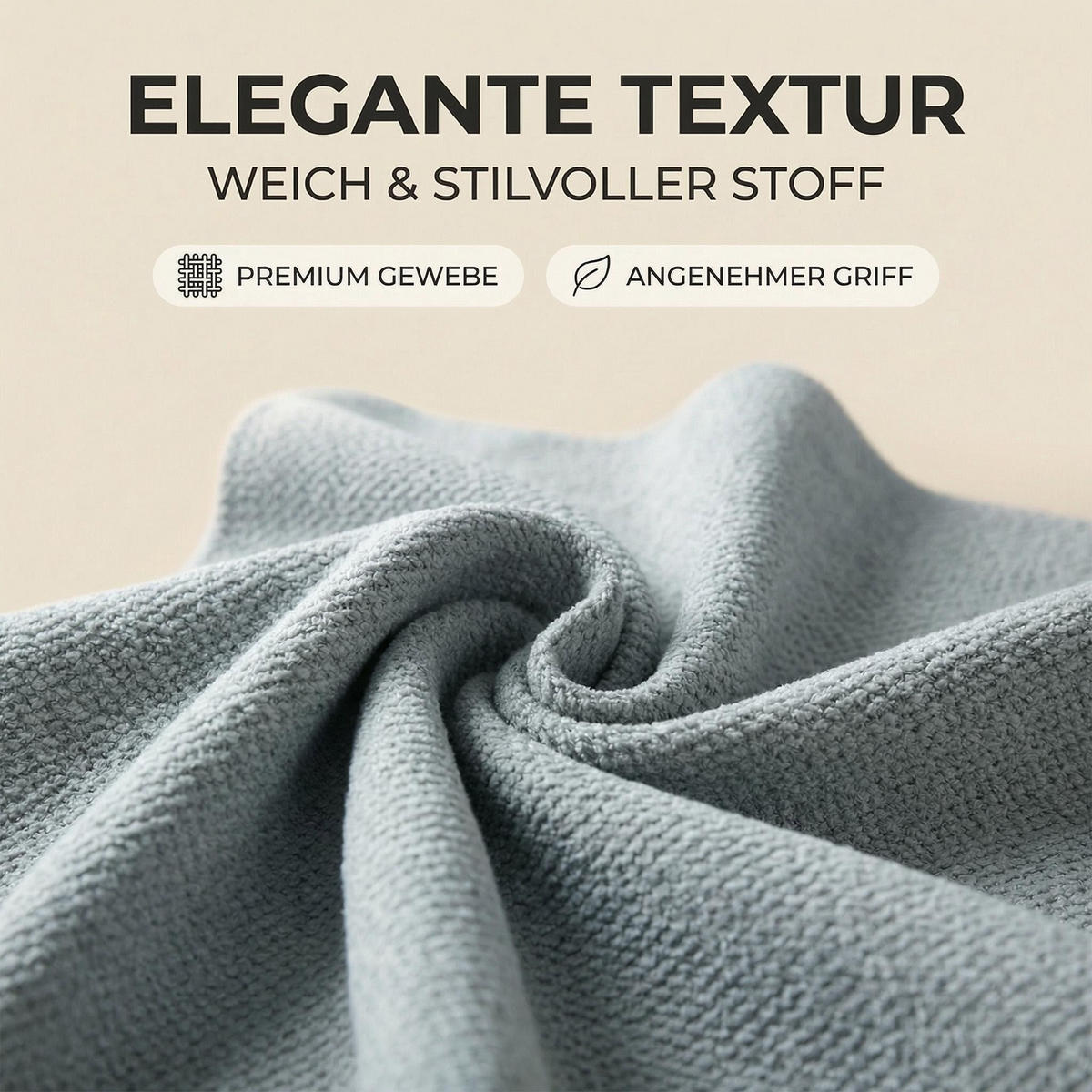 SITZSACK aus grauem Chenille im Togo-Stil mit Memory Foam - Grau, Textil (76/67/98cm) - Urban Meuble