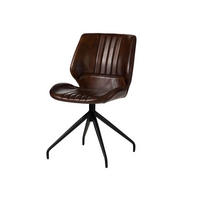 STUHL Echtleder (Büffel) 51 x 61 x 84 cm braun IRON LABEL #111 - Braun, Leder (51/84/61cm) - Massivmoebel24