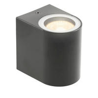 AUSSENWANDLEUCHTEE Schwarz GU10 AUßENWANDLEUCHTEE Schwarz - Schwarz, Kunststoff (9.5/8/7cm) - CGC Europe