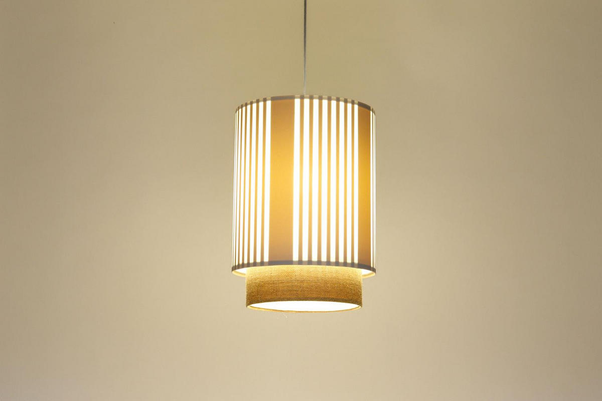 HÄNGELEUCHTE Weiß 25/105 cm - Braun, Kunststoff (30/0.4/105cm) - ONZENO