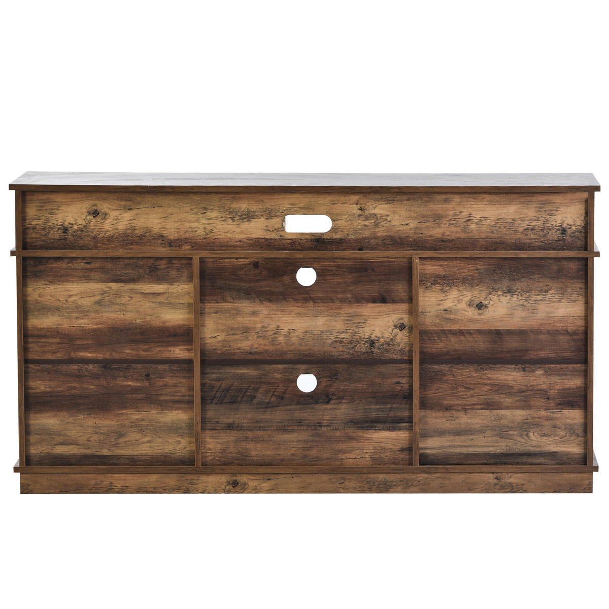 SIDEBOARD DE-40368 2 Schiebetüren mit verstellbaren Regalen Rustic Brown - Braun, Holzwerkstoff (148/78/40cm) - ComfortXL