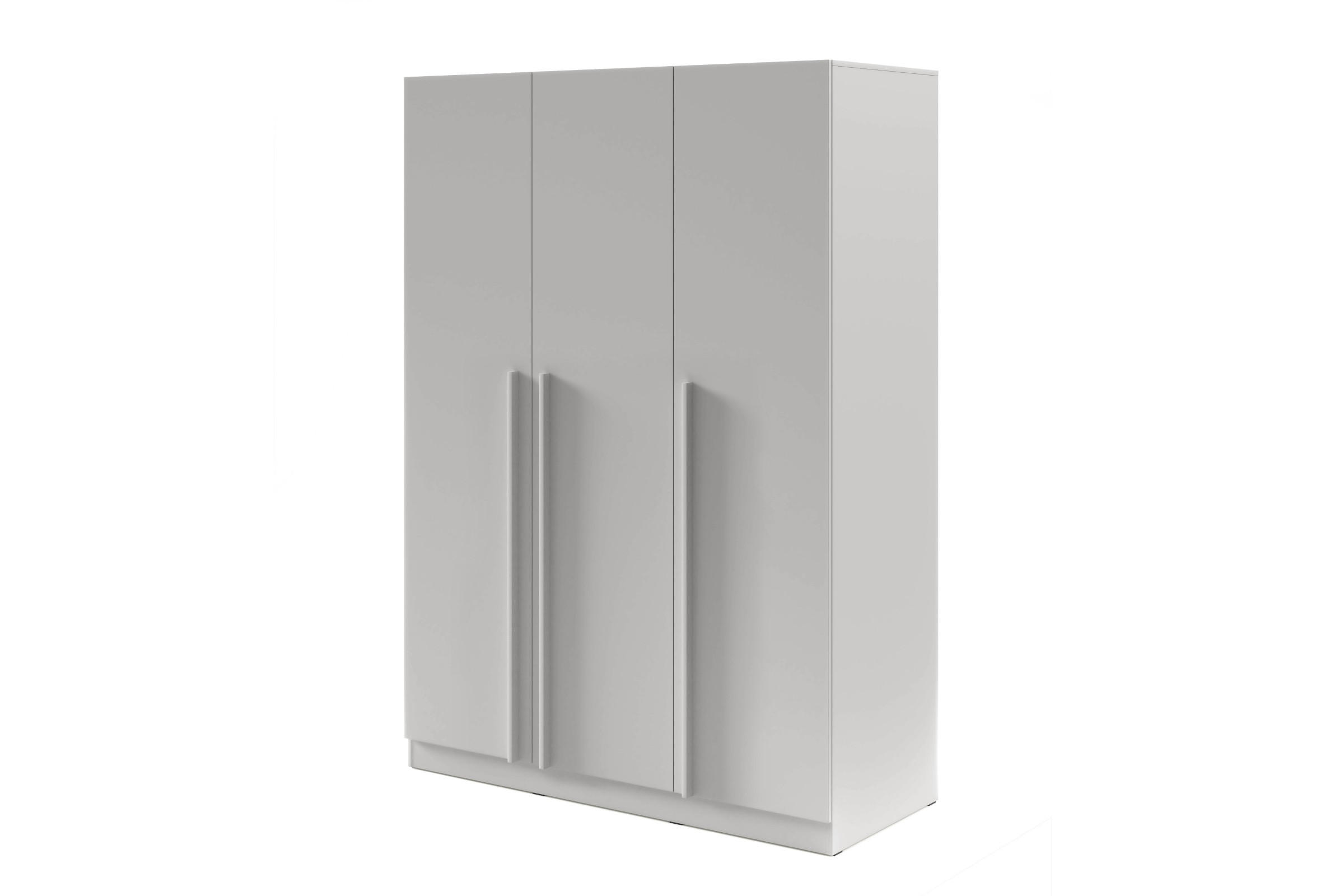 Deine Möbel 24 Drehtürenschrank Grau 150x210x61 cm