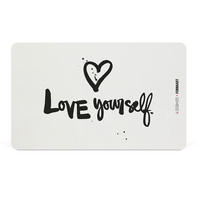 SCHNEIDEBRETT Love yourself aus Kunststoff in Schwarz/Weiß - Schwarz, Kunststoff (14.3/23.3cm) - Sonstige