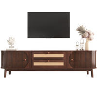 TV-SCHRANK mit Türen und Schubladen 170 cm MDF Natural - Braun, Holzwerkstoff (39.5/46/170cm) - Beauniv