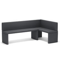 ECKBANK rechts OWEN Kunstleder, 142/196 cm Dunkelgrau - Dunkelgrau, Holz/Kunststoff (142/196cm) - Idohome