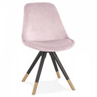 STUHL Rosa 48x83x56cm - Goldfarben/Schwarz, Holz/Textil (48/83/56cm) - AlterEgo