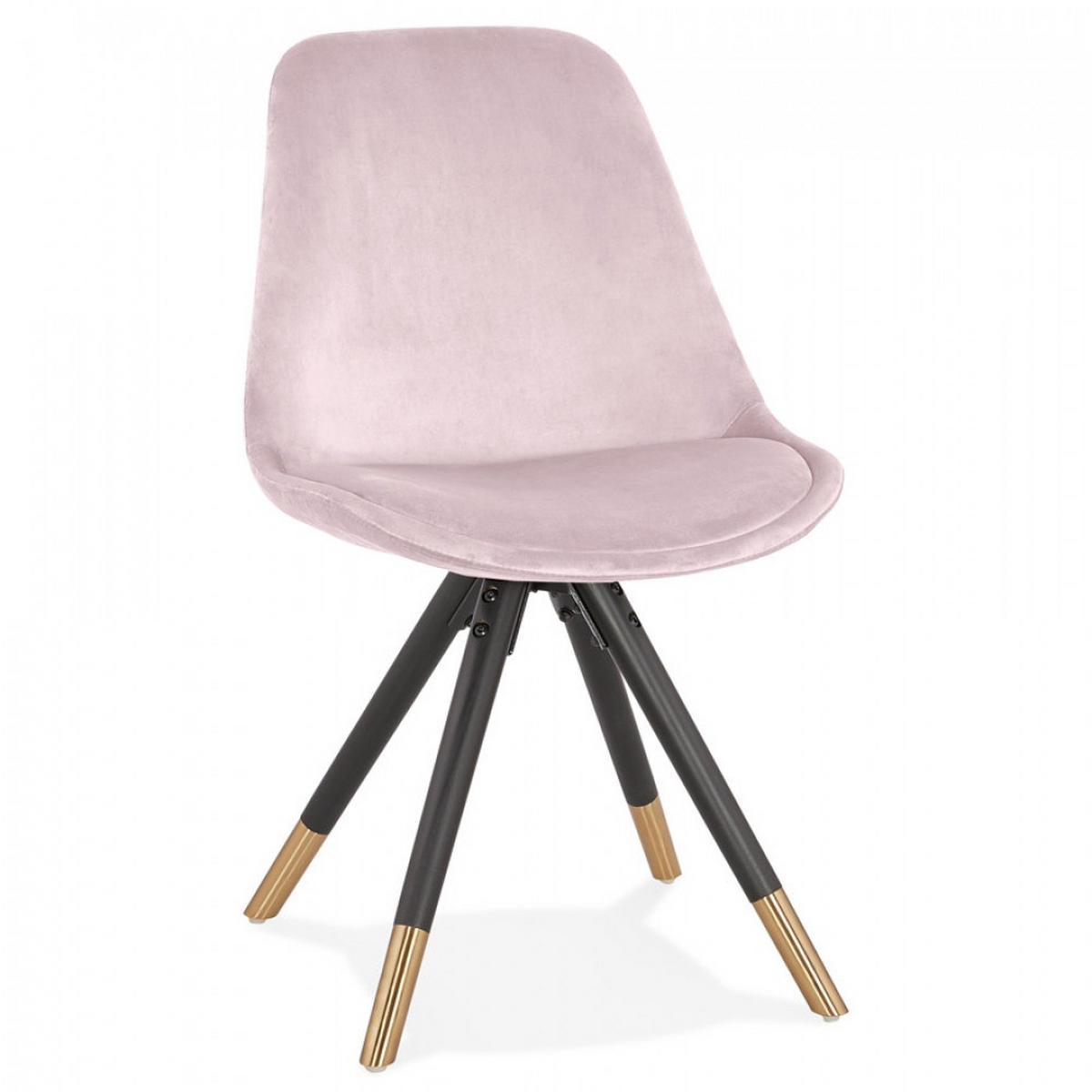 STUHL Rosa 48x83x56cm - Goldfarben/Schwarz, Holz/Textil (48/83/56cm) - AlterEgo