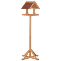 VOGELFUTTERSTATION DE-17844 wetterfestes Dach & massives Holz Natur - Naturfarben, Holz (55/144/55cm) - ComfortXL