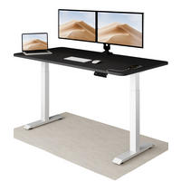SCHREIBTISCH Elektrisch Höhenverstellbarer HomeOne 160x80cm Weiß/Schwarz mit Memory-Funktion, Anti-Kollisions Technologie - Schwarz/Weiß, Holzwerkstoff (80/160/72cm) - Desktronic