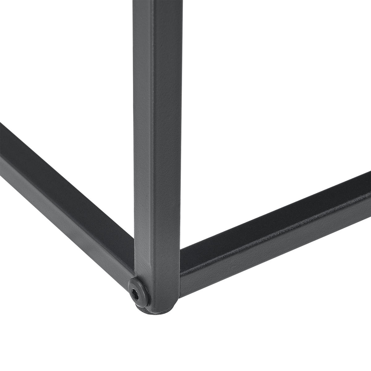 BEISTELLTISCH Barbaricina 2er Set - Schwarz, Metall (30/30/70cm) - [en.casa]