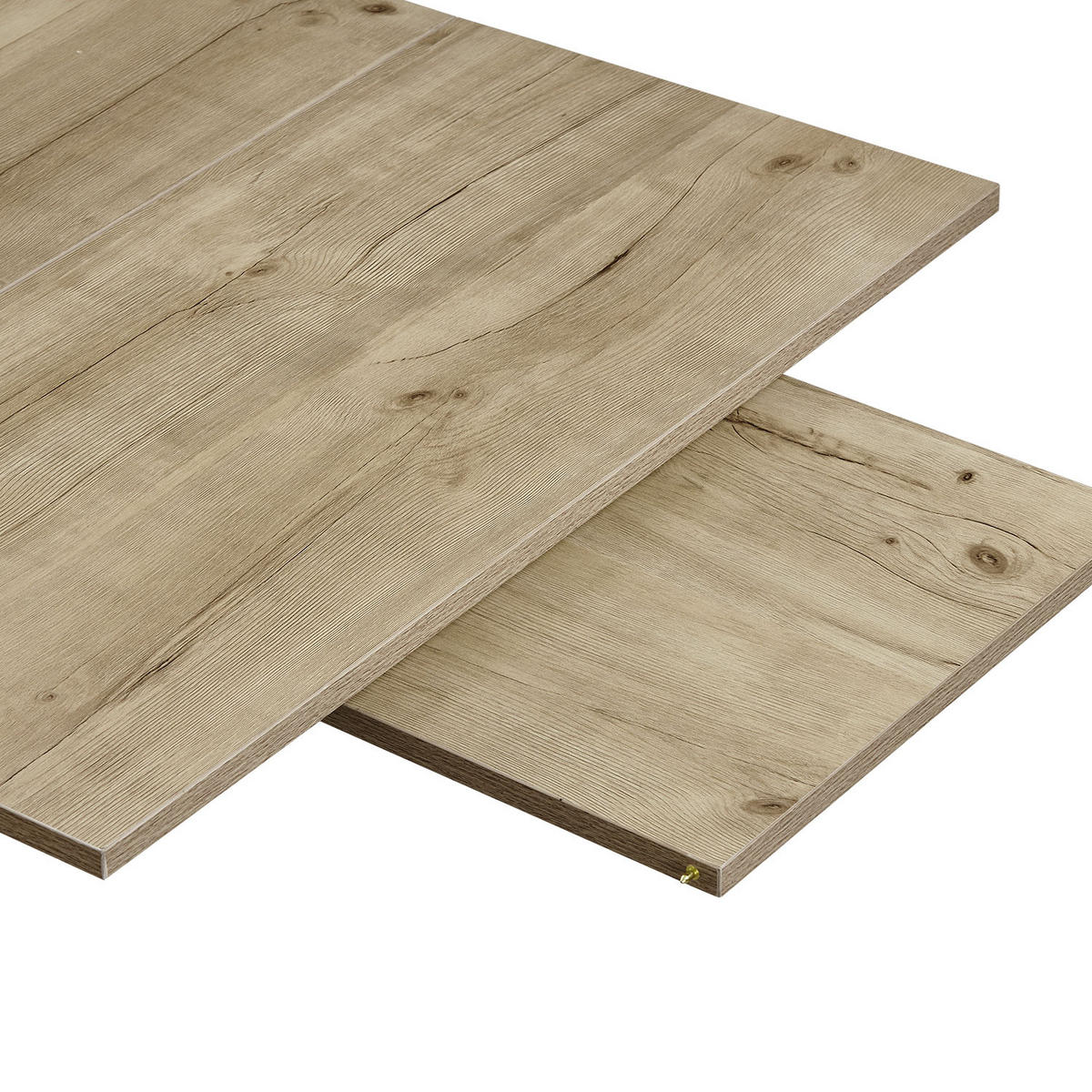 ESSTISCH JONTE 80-120/80/76 cm - Weiß/Eiche San Remo, Holzwerkstoff/Metall (80/80/76cm) - B&D Home