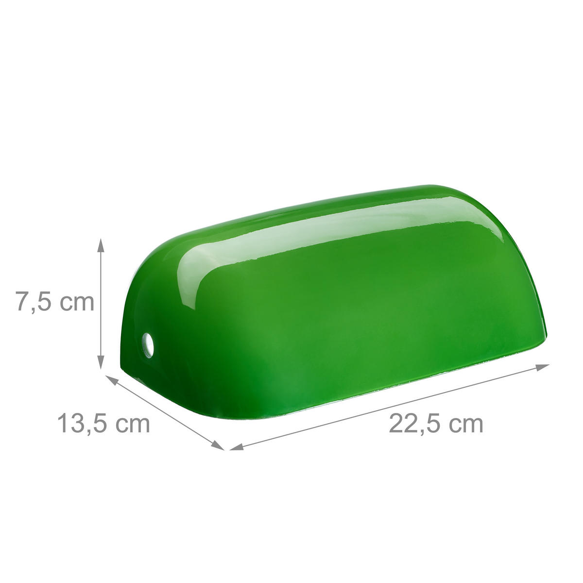 LAMPENSCHIRM - Grün, Glas (22.5/7.5/13.5cm) - Relaxdays
