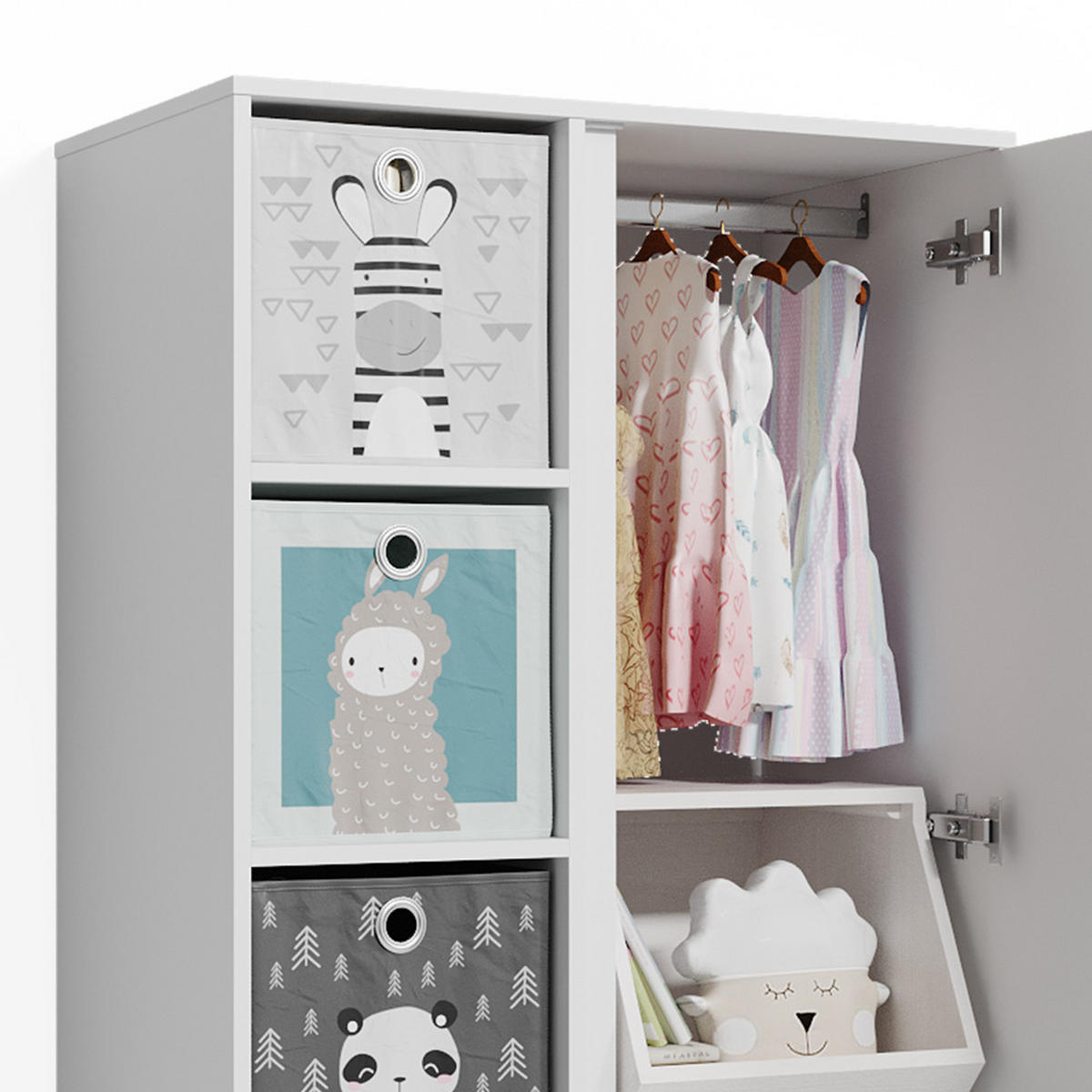 KLEIDERSCHRANK Ruben Weiß 80 x 189.9 cm - bílá, kompozitní dřevo (80/190/48cm) - Vicco