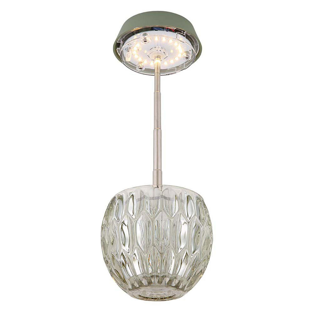 LED TISCHLEUCHTE Grün höhenverstellbar 2er Set - Grün, Glas (10.5/10.5/28cm) - Globo Lighting