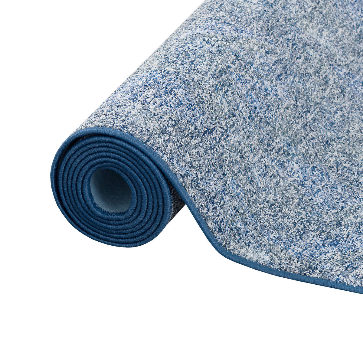 SCHLINGENTEPPICH MEMORY MELIERT LÄUFER - Blau, Textil (80/160cm) - Snapstyle