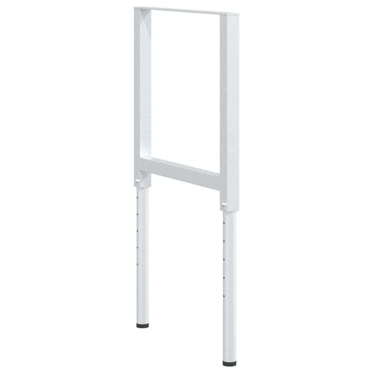 WERKBANKGESTELL Verstellbar 2 Stk. Metall 55/(69-95,5) Cm Grau - Grau, Metall (55/95.5/4cm) - vidaXL