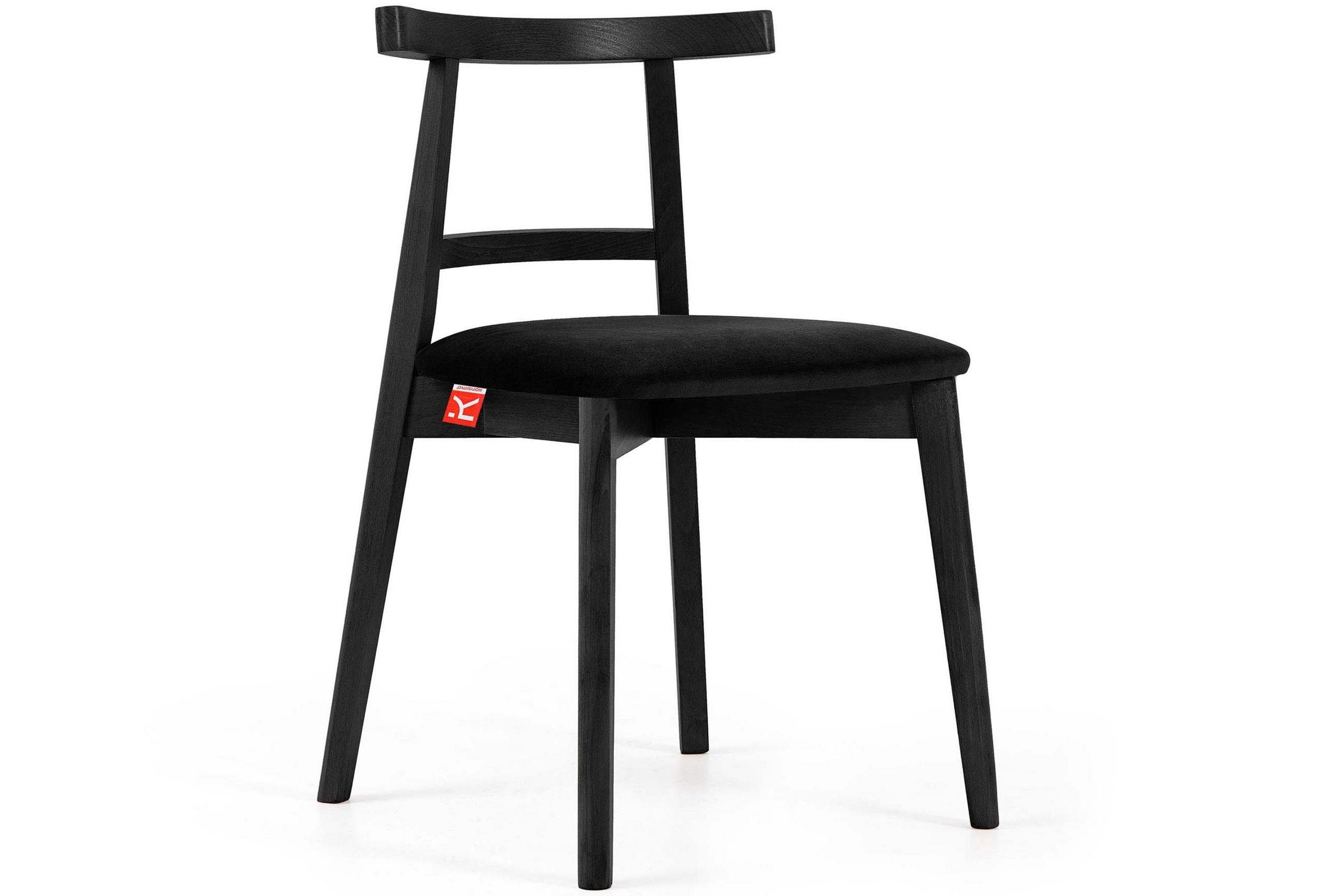 ESSTISCHSTÜHLE LILIO 2 St Vintage, Schwarz / schwarz - Schwarz, Holz/Textil (47/76/45cm) - KONSIMO®