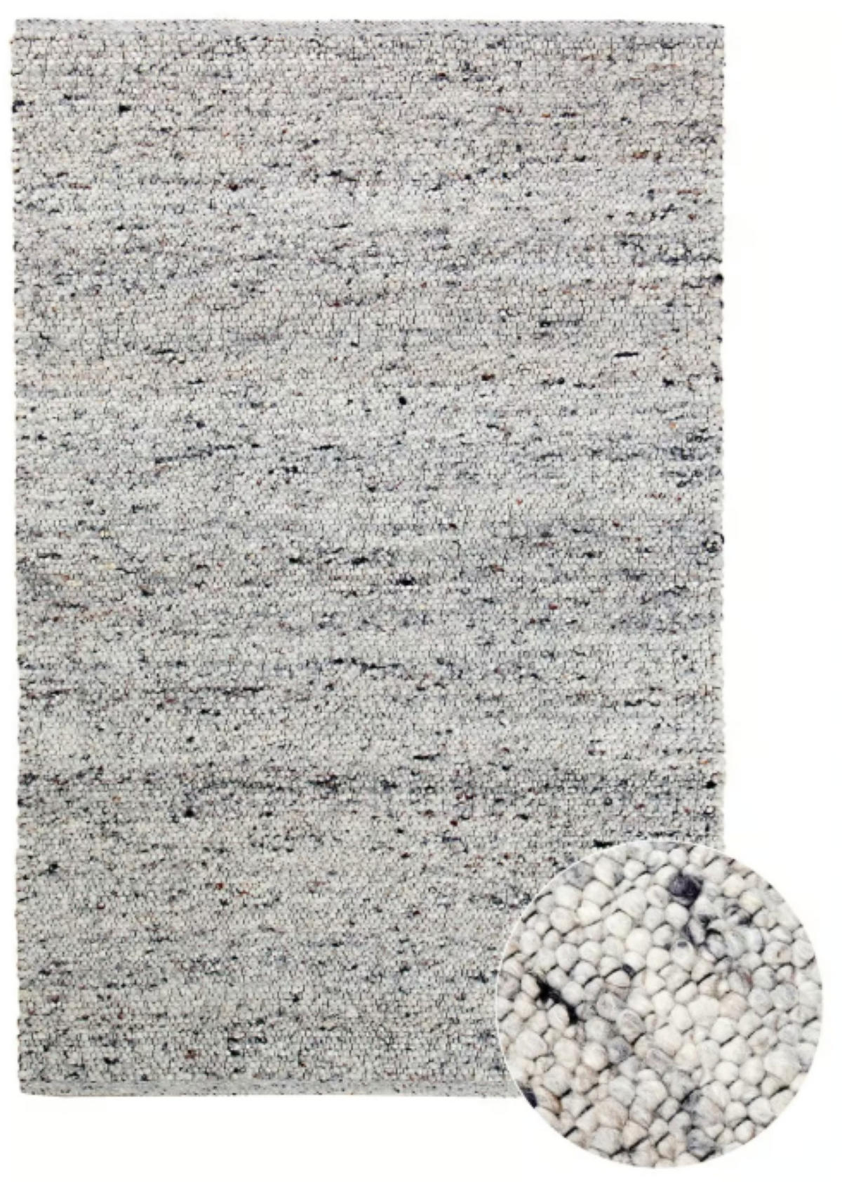 TEPPICH Wohn-/Schlafzimmer Wolle SHEPERD Grau 170x240 cm - Grau, Naturmaterialien (170/240cm) - Novatrend