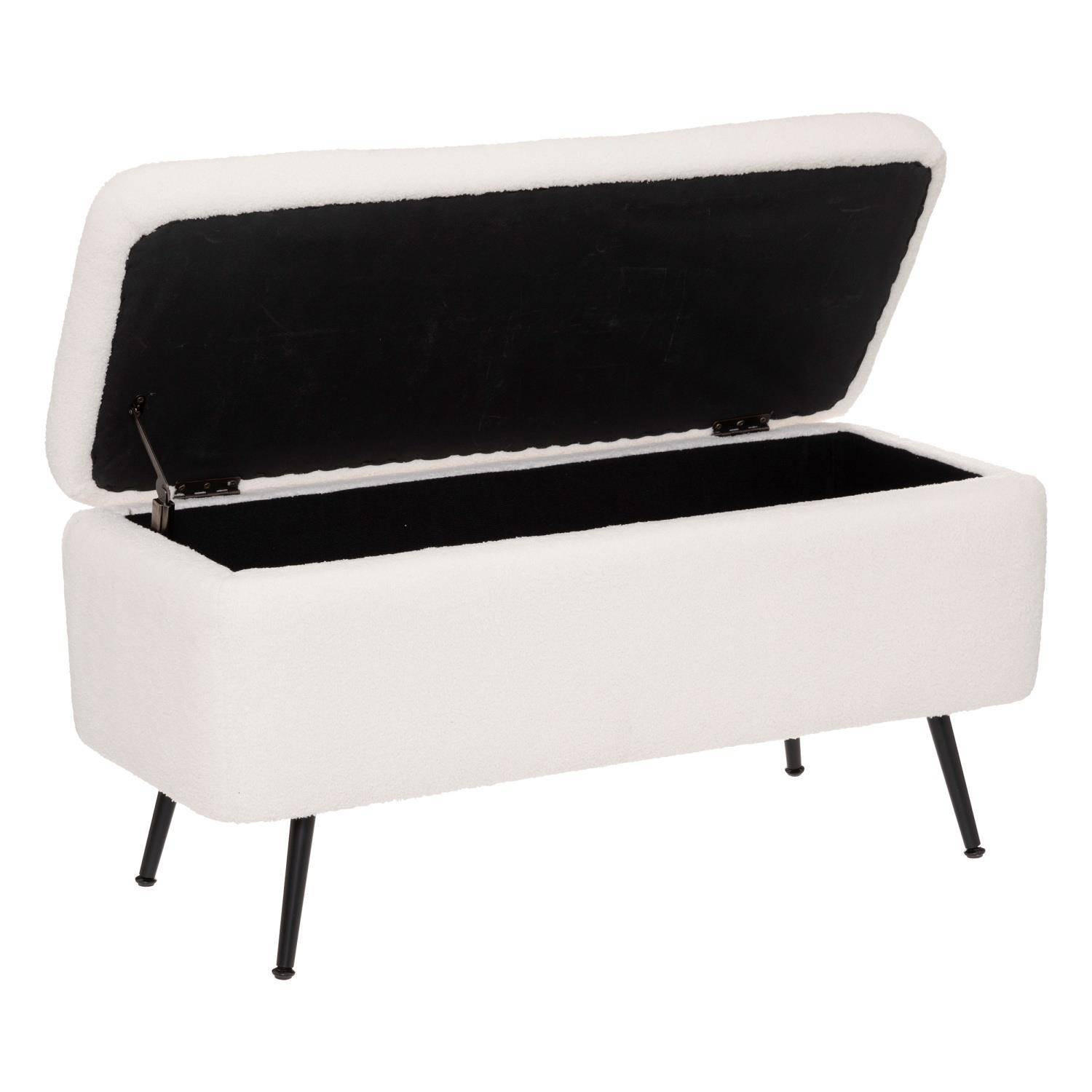 SITZBANK 100/40/48,5 cm - Weiß, Kunststoff (48.5/40.5/100cm) - Atmosphera Createur d´interieur