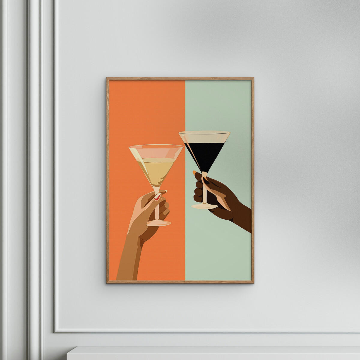 POSTER Andreas Magnusson - A Toast for Two - Orange, Papier (30/40/0.1cm) - Poster&Frame