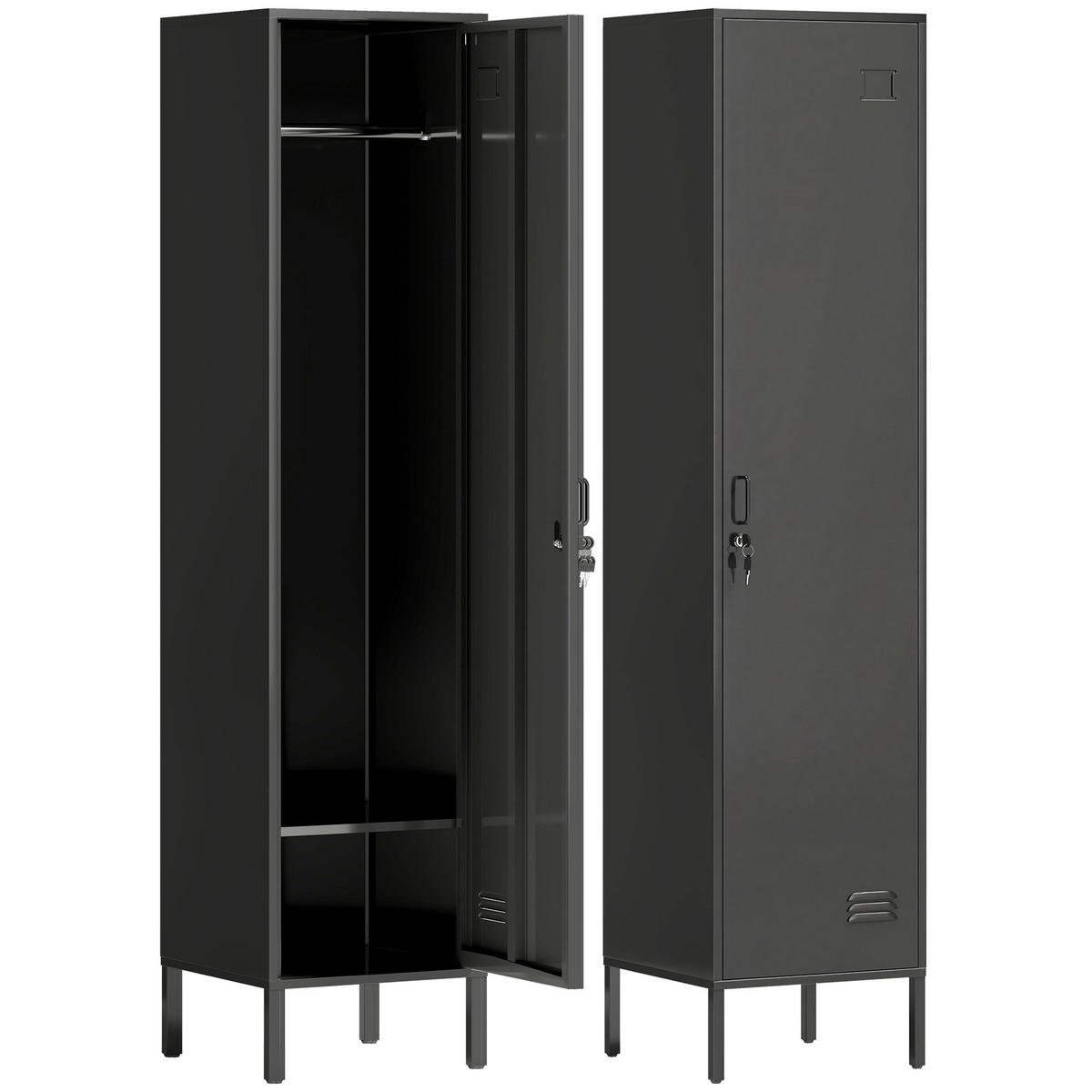 METALLSPIND DE-09007 Schwarz - Schwarz, Metall (40/179/40cm) - ComfortXL
