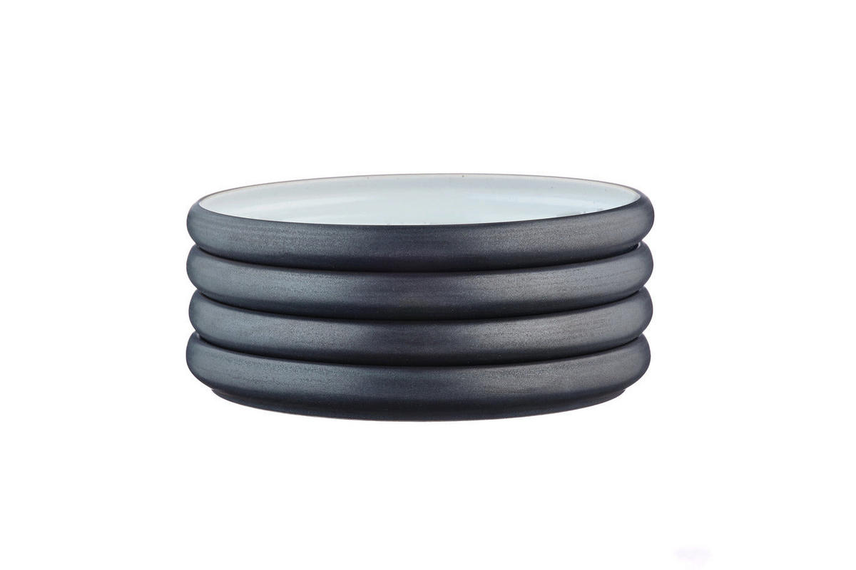 TELLER Gourmet Ø21,5cm - 4er-Set - Onyx - Schwarz, Keramik (21.5cm) - Björn