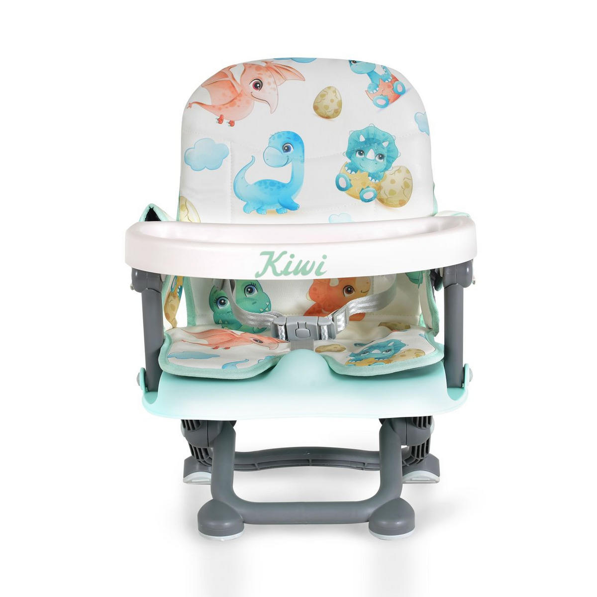 KINDERSTUHL Kiwi grün grau Kinder Stuhl-, Sitzerhöhung, Boostersitz, Tisch, klappbar - Grün, Kunststoff (35/50/30cm) - Moni