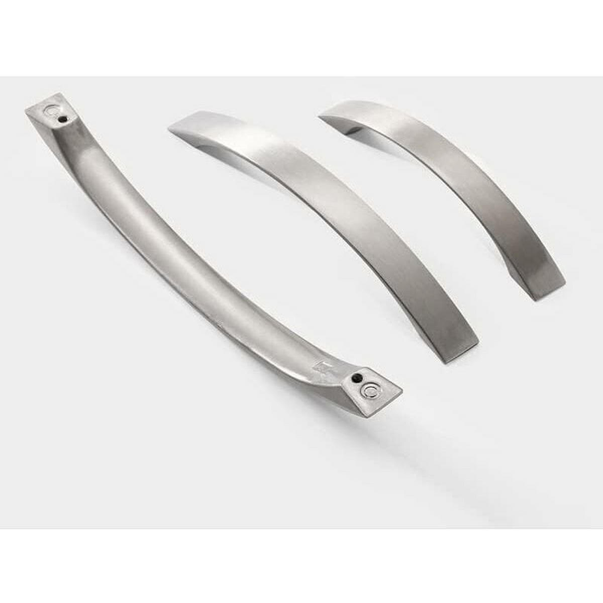 KÜCHENGRIFF Chrom 6er-Set 96 mm gebürstetes Nickel - Schwarz, Metall (1.2/2/12.4cm)