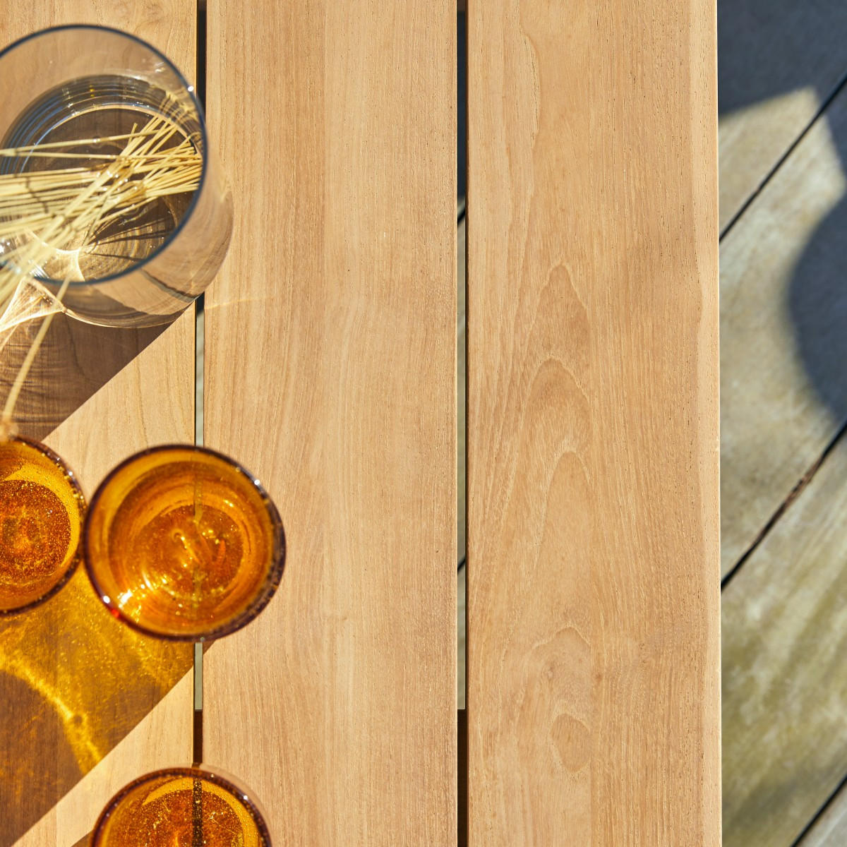 GARTENLOUNGE 1-tlg Noah Natur aus Teak - Naturfarben, Holz (80/140/40cm) - Tikamoon